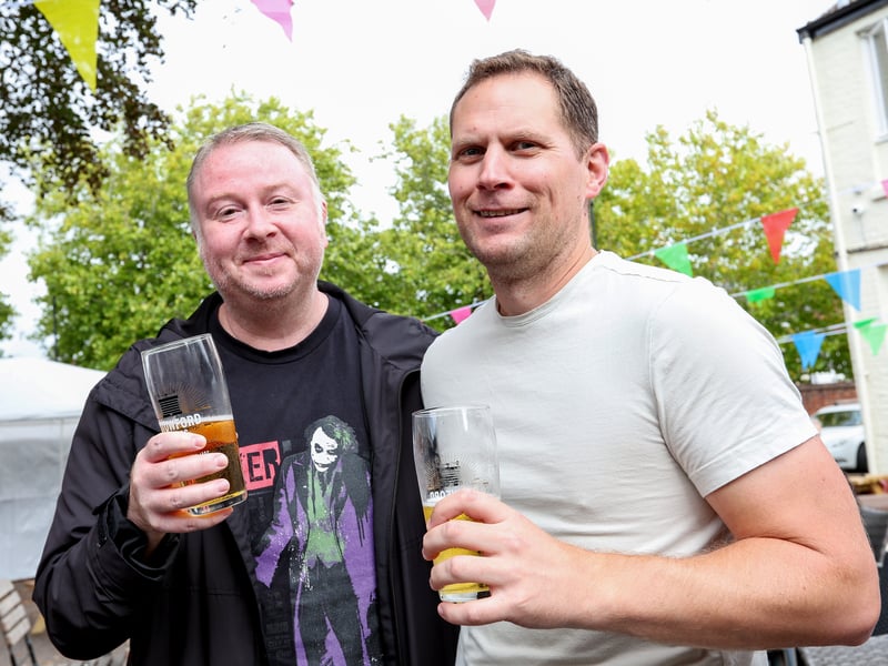 David Stack and David Knapp, right. Goldenfest in aid of Rowans, The Golden Lion, High Street, Fareham