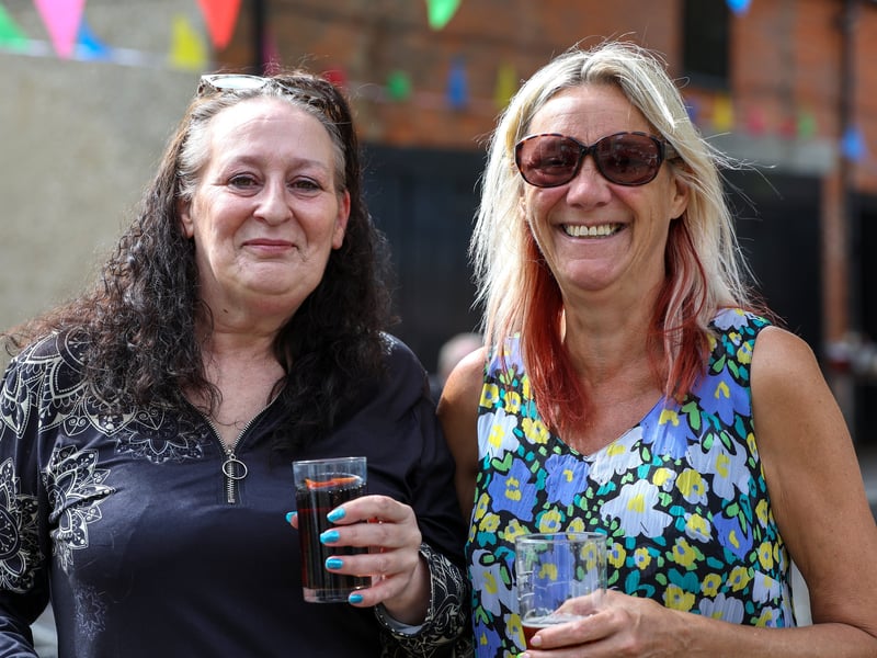 Yvonne and Sharon, right. Goldenfest in aid of Rowans, The Golden Lion, High Street, Fareham