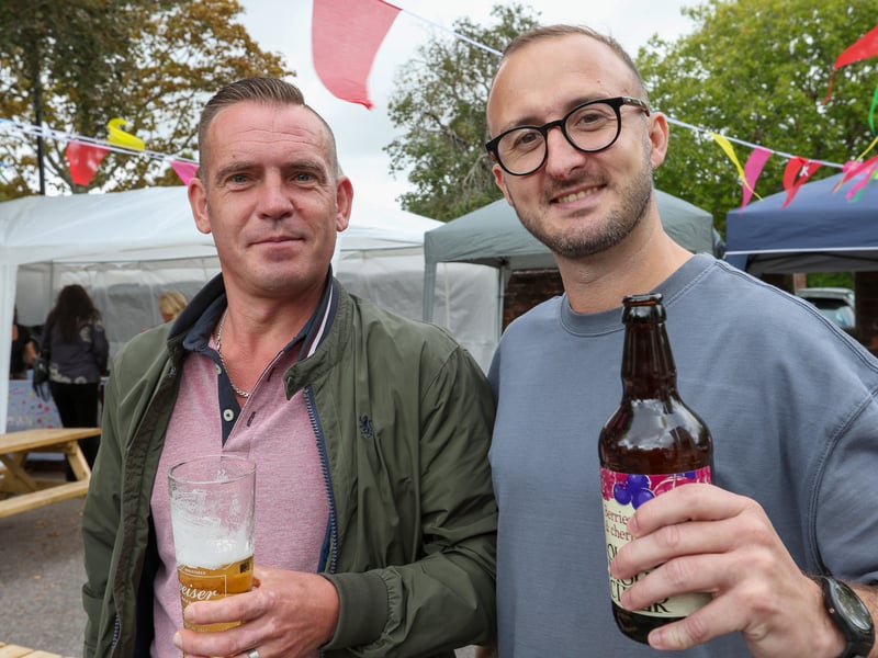 Nick Clark and Lee Topping, right. Goldenfest in aid of Rowans, The Golden Lion, High Street, Fareham