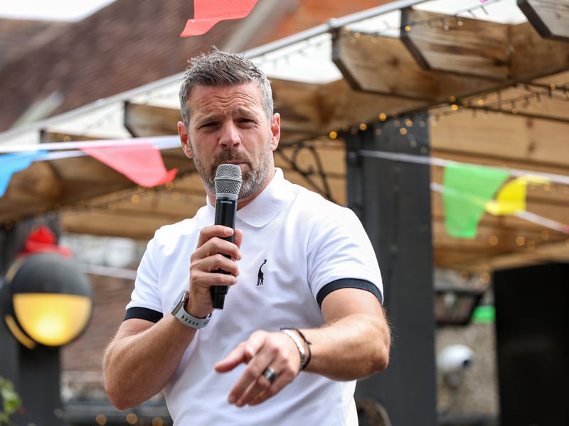 Emcee Mark Harris. Goldenfest in aid of Rowans, The Golden Lion, High Street, Fareham