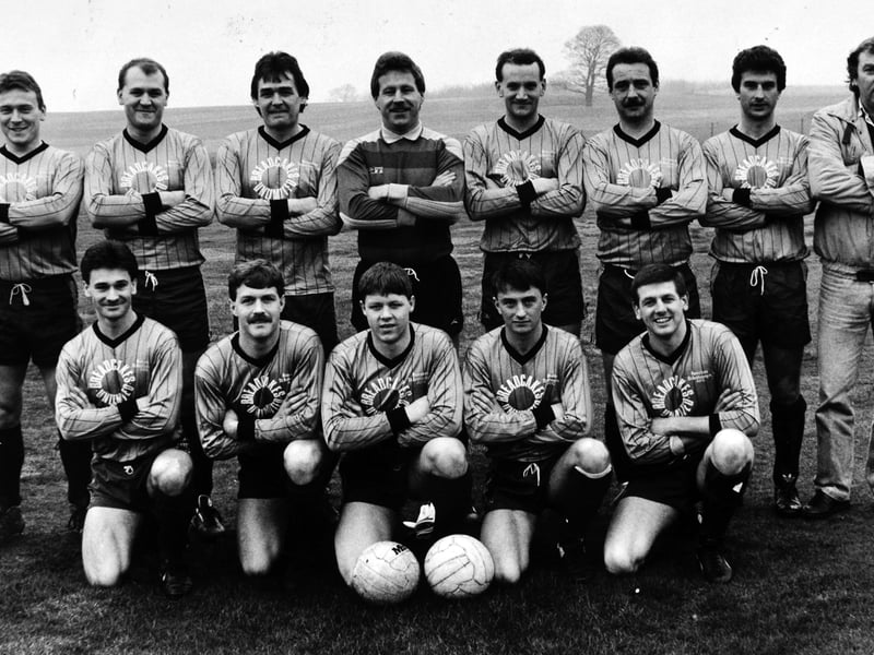 Beeston St. Anthonys, who played n the West Yorkshire League, pictured in January 1988. Back row, from left are Chris Duggan, Mark Elmy, Kevin Jordan, Mick Wesden, Paul Chadwick, Ron Sellars, Brian Wood and Terry Rowe, manager. Front row, from left, are Richard Haigh Brian Townend, Glen Smith, captain. Nell Doughty and Mick Ford.
