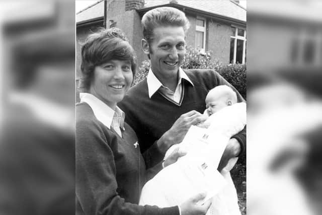 Sheila and John Sherwood baby David with their letters informing them of their MBEs. Photo: Sheffield Newspapers