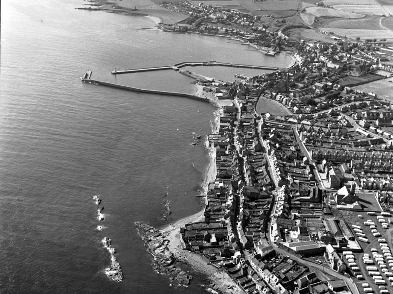 Anstruther harbour, Fife, in September 1973