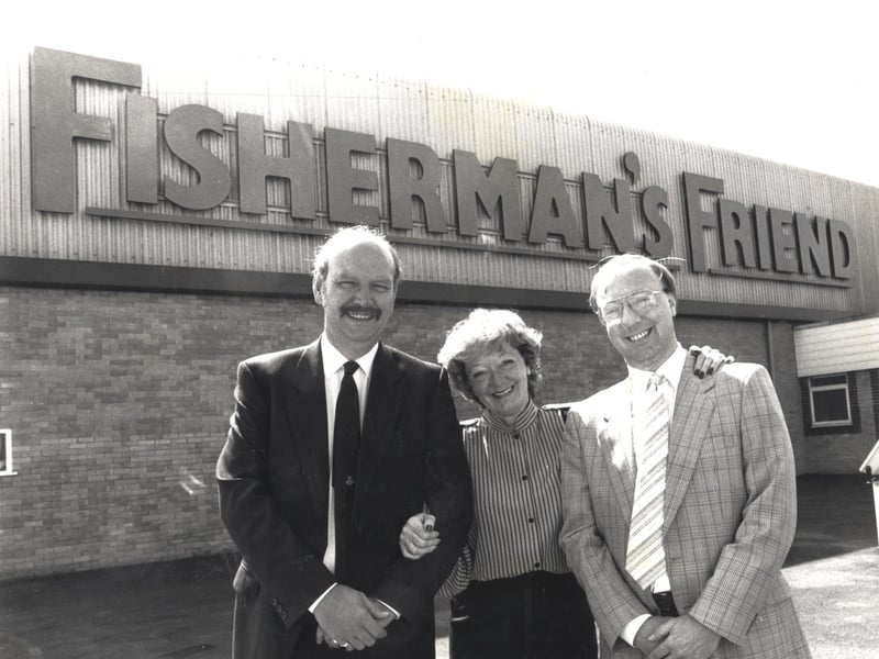 Famous cough lozengers Fisherman's Friend are sold worldwide. And they started life in Fleetwood. Founder, Doreen Lofthouse with husband Tony Lofthouse and son Duncan Lofthouse outside the Fleetwood base in 1990.