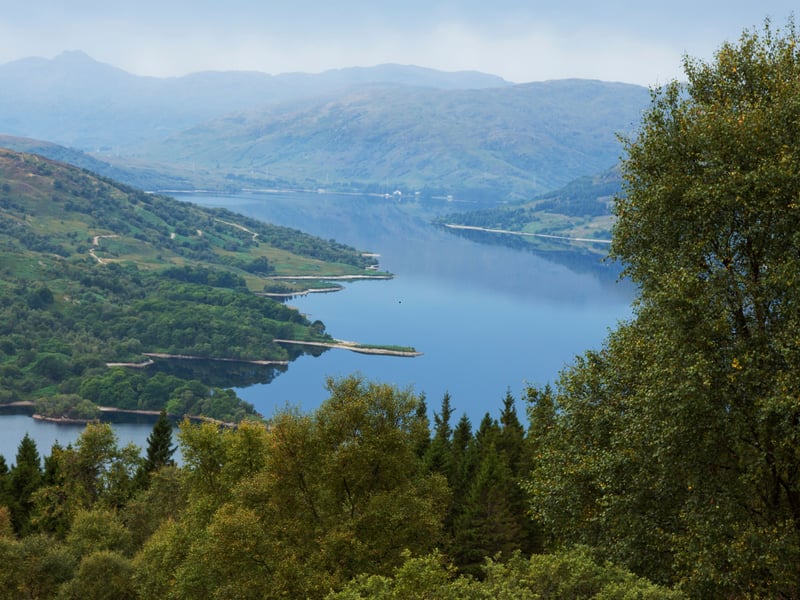 There are plenty of great trails around Loch Katrine, in the Trossachs around 90 minutes drive north of Glasgow. The 14km Primrose Hill loop offers plenty of different landscapes, including woodland and amazing views over the loch.
