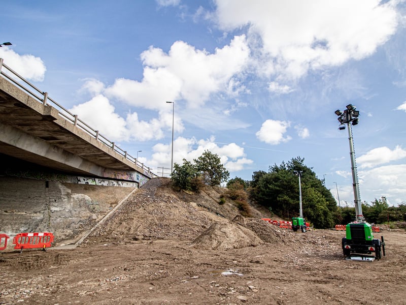 While lane closures have been in place, 40 to 50 workers have been working tirelessly in hot conditions underneath the bridge.