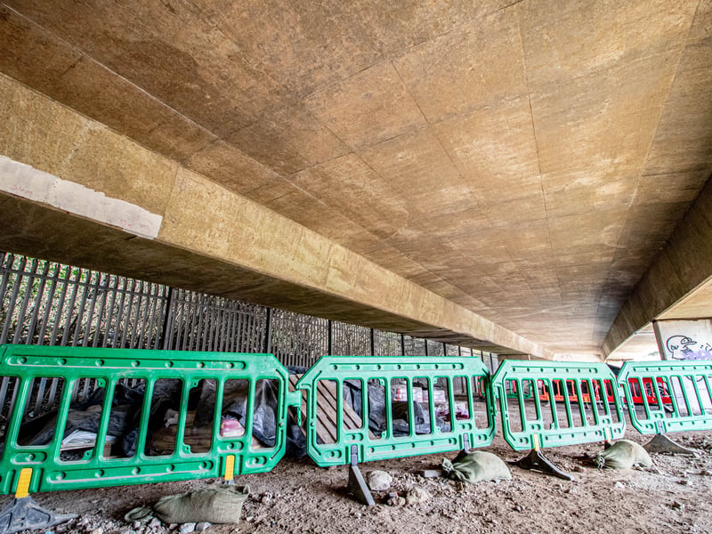 M27 bridge repairs underway.
