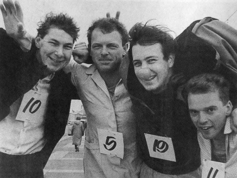 Members of Southsea Rowing Club put down their paddles and donned fancy-dress costumes for a fun-run around Southsea Common. About 25 runners finished the four-mile course. Pictured from left to right are: Nick Rogalski, Mike Osborne, Tim Donovan and Dave Hunt.