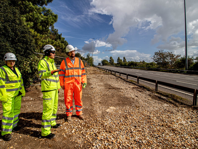 Katarina Saradinova talks through the upcoming works on the M27 westbound.