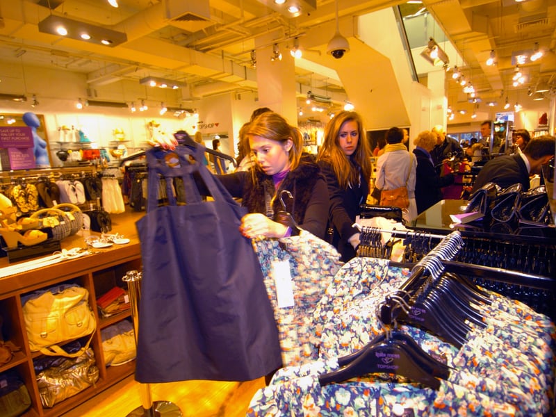 The collection included the elusive pansy print dress.
