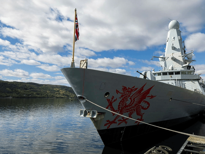 The Type 45 destroyer featured in the climax of the 2021/2022 production.