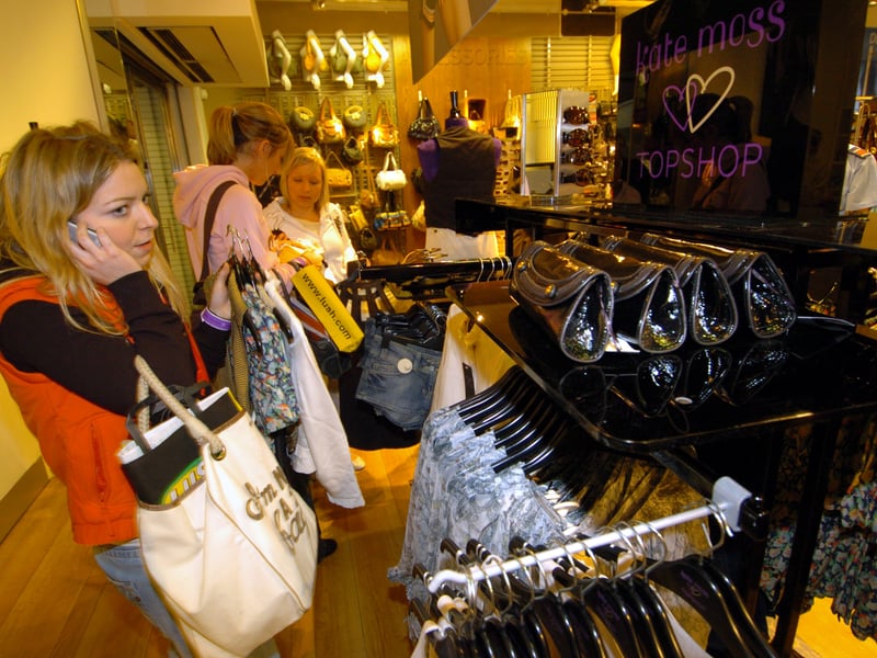 Customers browse the new range.