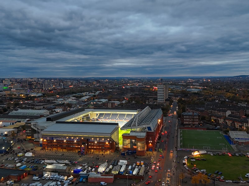 Glasgow City received a 36.2% rate for five year business survival. Pictured is a general view of Glasgow including Ibrox Stadium.