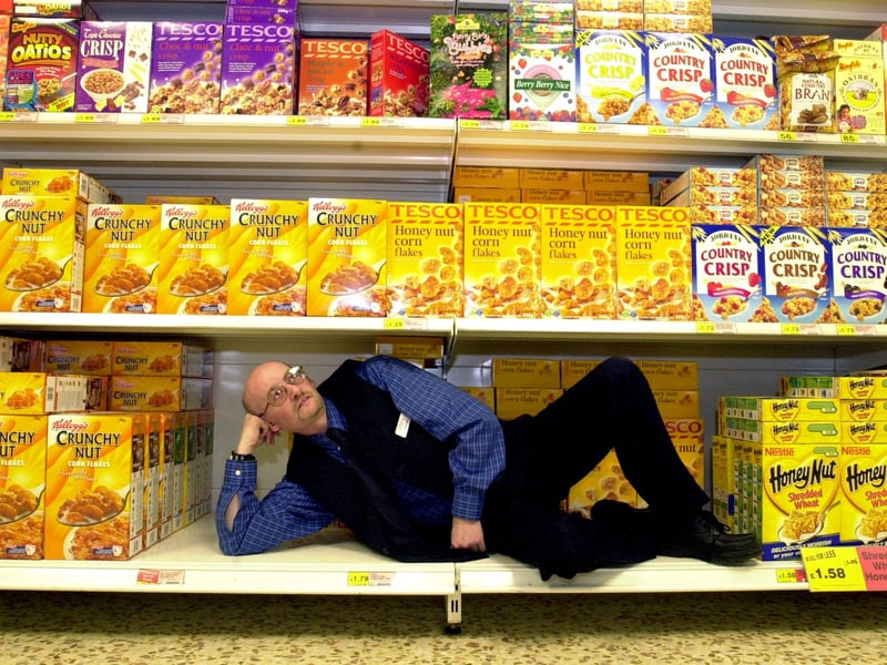 This is Martin Burling who after being out of work for 20 years had found a job packing shelves in Tesco's new store in Seacroft.