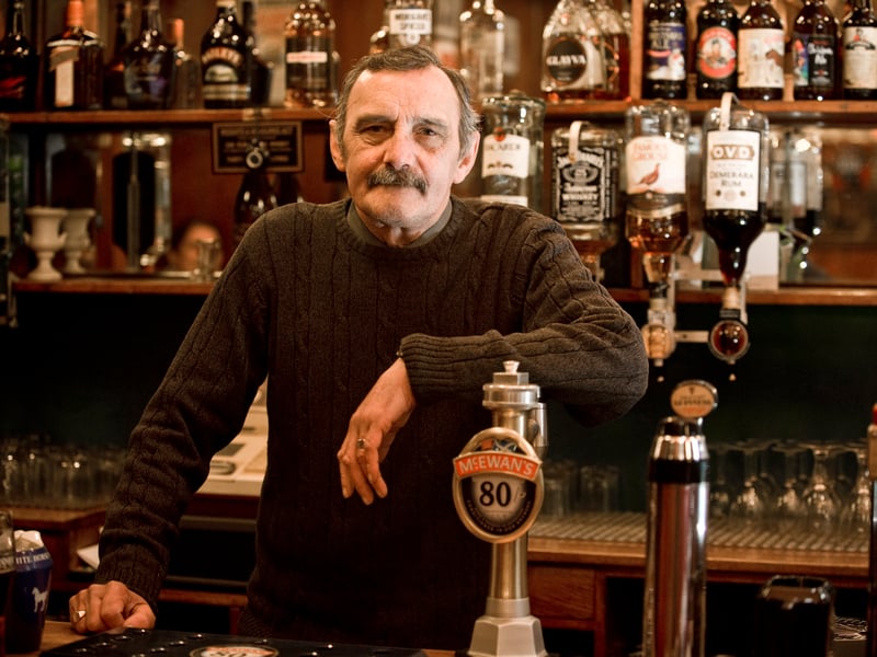 Rab Will, landlord of The White Horse pub, Canongate, in 2009