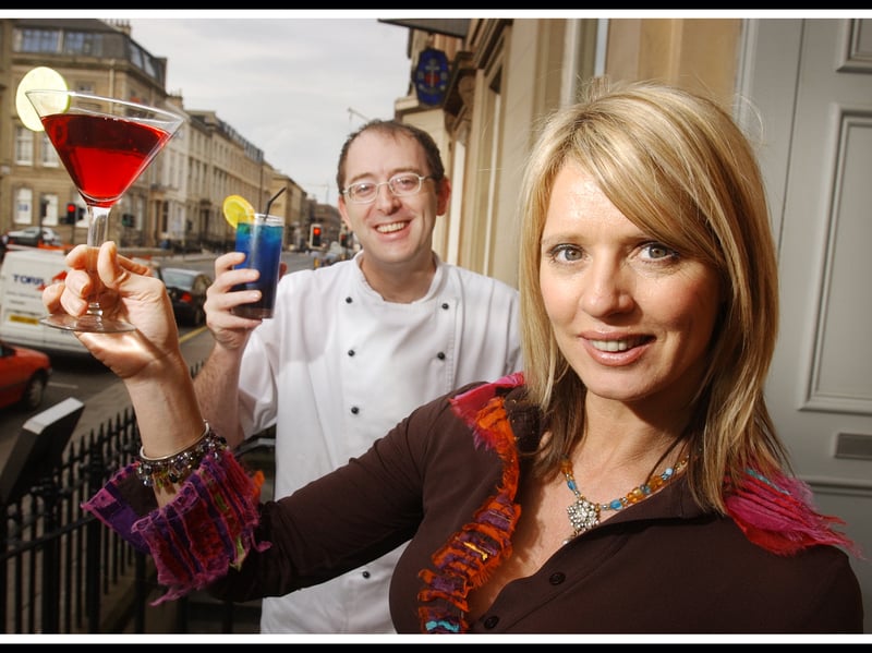 Kelly Cooper Barr pictured in 2002 as she prepared to open a bar in Glasgow, called Kelly Cooper Barr, in partnership with chef John Quigley