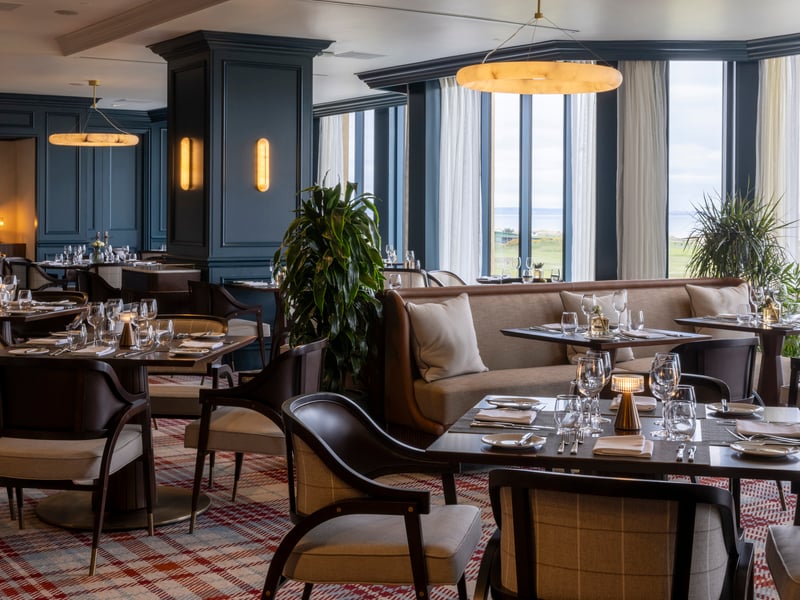 Road Hole Restaurant in St Andrews has three AA rosettes. An AA inspector said: "Innovative modern Scottish cooking near the golf course."
