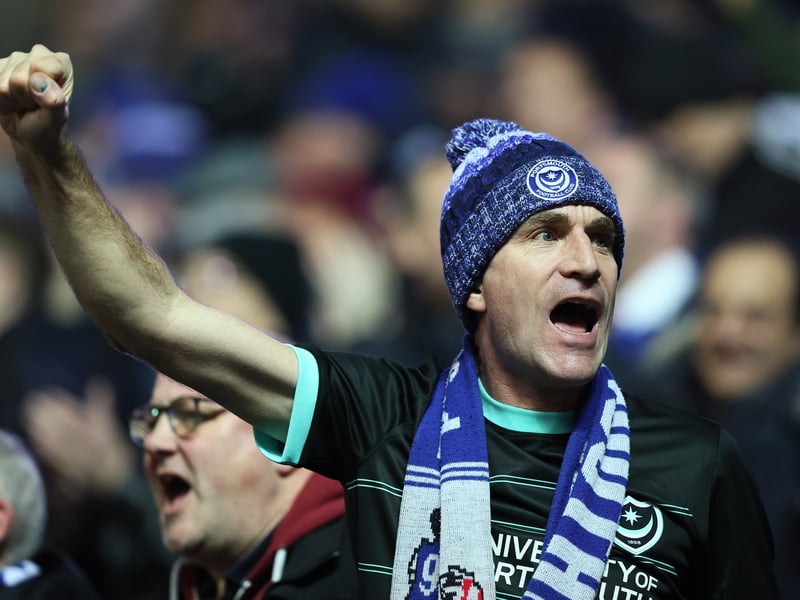 Average attendance at Fratton Park: 20,155