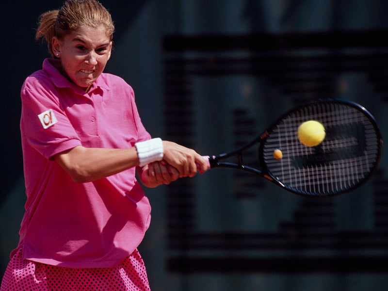 Representing both Yugoslavia and the USA during her career, Monica Seles won nine major singles titles - eight of them as a teenager. Her first Grand Slam title came at the age of just 16 at the French Open in 1990. The victim of an on-court knife attack by a crazed fan of Steffi Graf in 1993, she withdrew from tennis for over two years and, while she continued to win tournamnets on her eventual return to the sport, she never reached the heights previously scaled. She has an estimated fortune of $50 million.