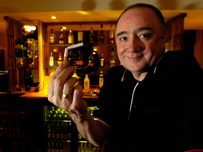 Scott Gillies, landlord of the Black Swan in Leith, pictured in 2004, after it became Edinburgh's first non-smoking pub.