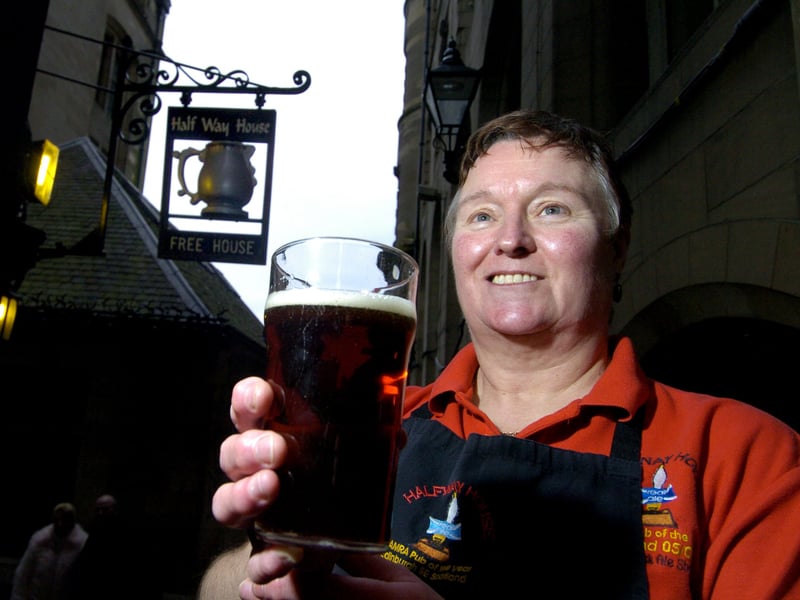 Christie Ward, landlady of the Half Way House pub, in 2008