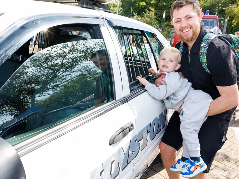 Port Solent 999 Day showcased the emergency services with a whole host of activities. 

Pictured: Oakley, looking inside the police car

Picture:Marcin Jedrysiak