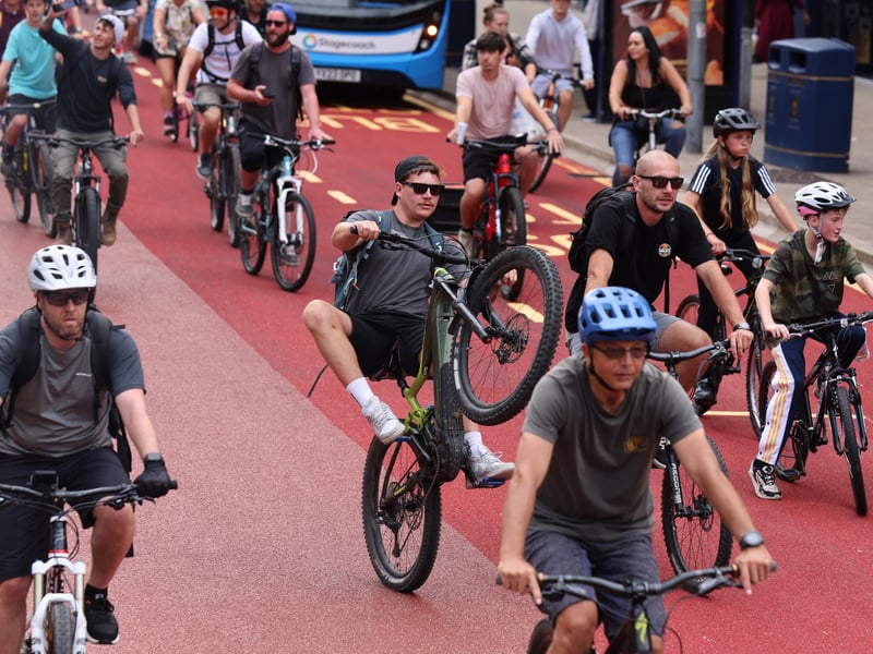 Drum and Bass on the Bike around Portsmouth, starting in Guildhall Square.

Pictured: Action from the event.

Picture: Sam Stephenson.