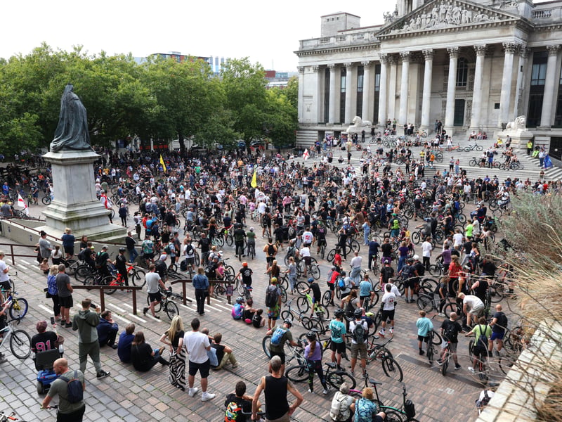 Drum and Bass on the Bike around Portsmouth, starting in Guildhall Square.

Pictured: Action from the event.

Picture: Sam Stephenson.