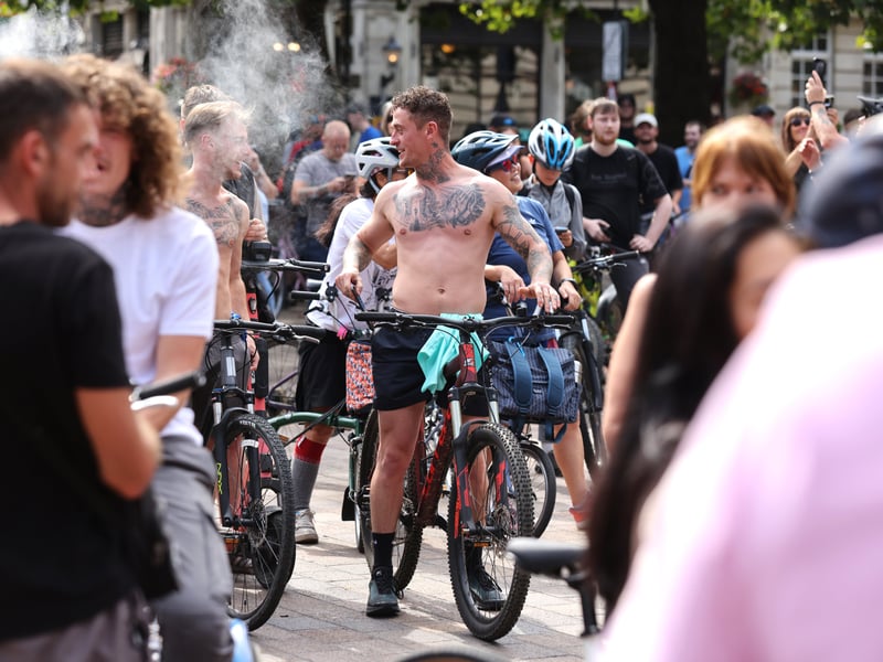 Drum and Bass on the Bike around Portsmouth, starting in Guildhall Square.

Picture: Sam Stephenson.