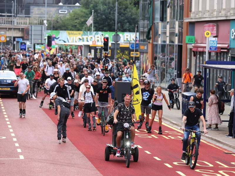 Drum and Bass on the Bike around Portsmouth, starting in Guildhall Square.

Pictured: Action from the event.

Picture: Sam Stephenson.