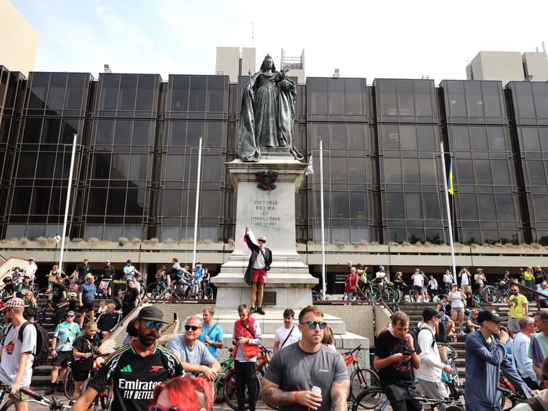 Drum and Bass on the Bike around Portsmouth, starting in Guildhall Square.

Pictured: Action from the event.

Picture: Sam Stephenson.