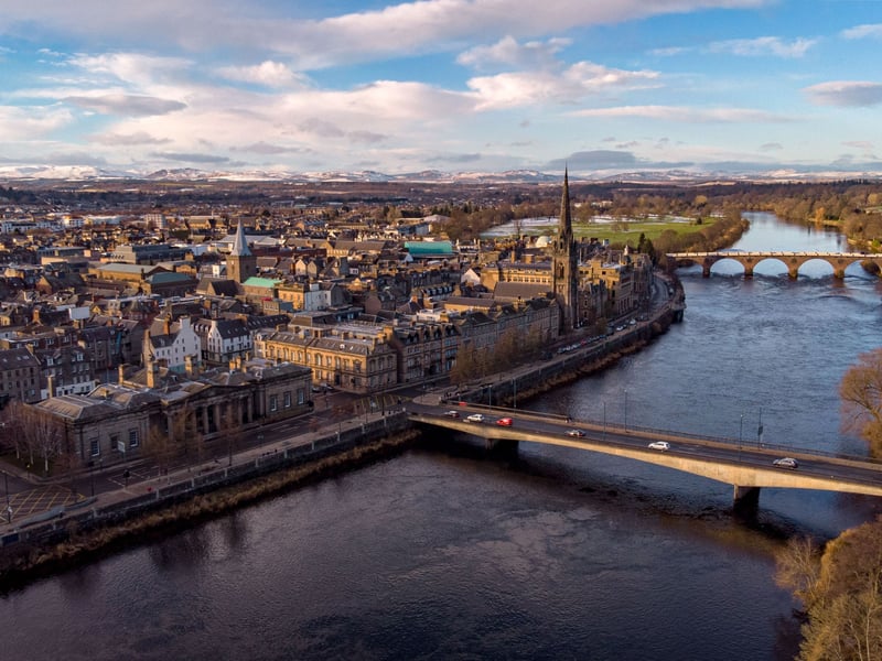 The best Scottish city to live in is Perth. Sitting on the River Tay, it has a population of around 48,000. It's been inhabited by humans since prehistoric times, with nearby Neolithic standing stones and circles date from about 4,000 BC.