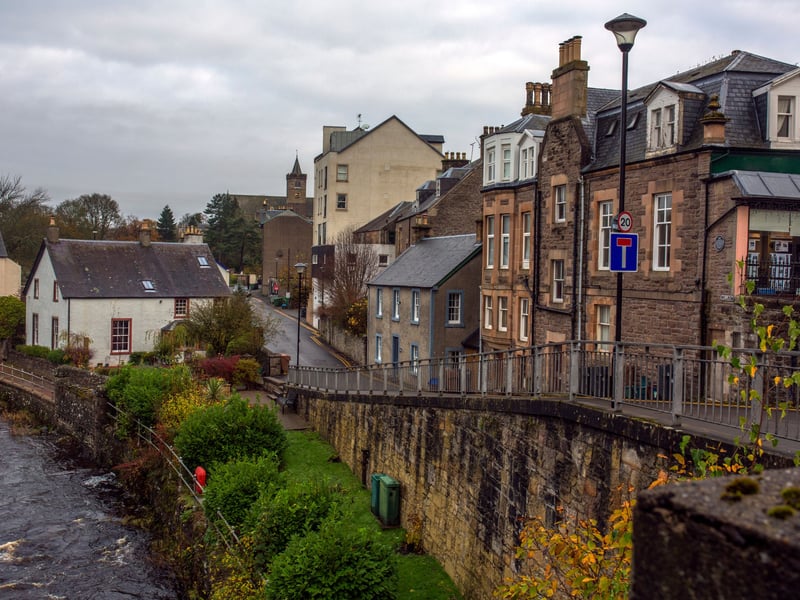 Top spot went to Bridge of Allan - the pretty town located a couple of miles to the north of Stirling, overlooked by the National Wallace Monument.