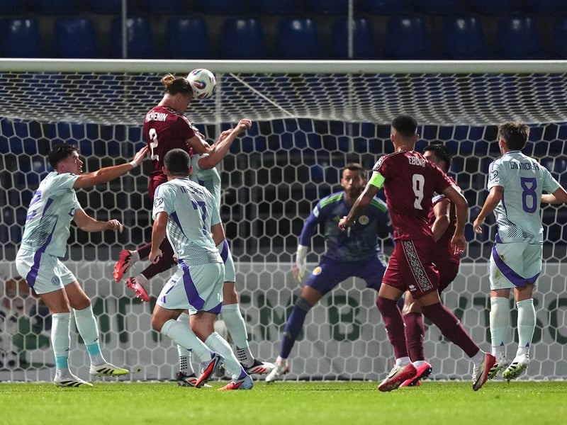 The Dinamo Zagreb defender was preferred to Grant Hanley, who played so well against Denmark, primarily because he is better with the ball at his feet and slightly quicker in playing a higher line. He did his job just fine, albeit against a largely limited front line from Belarus. 7