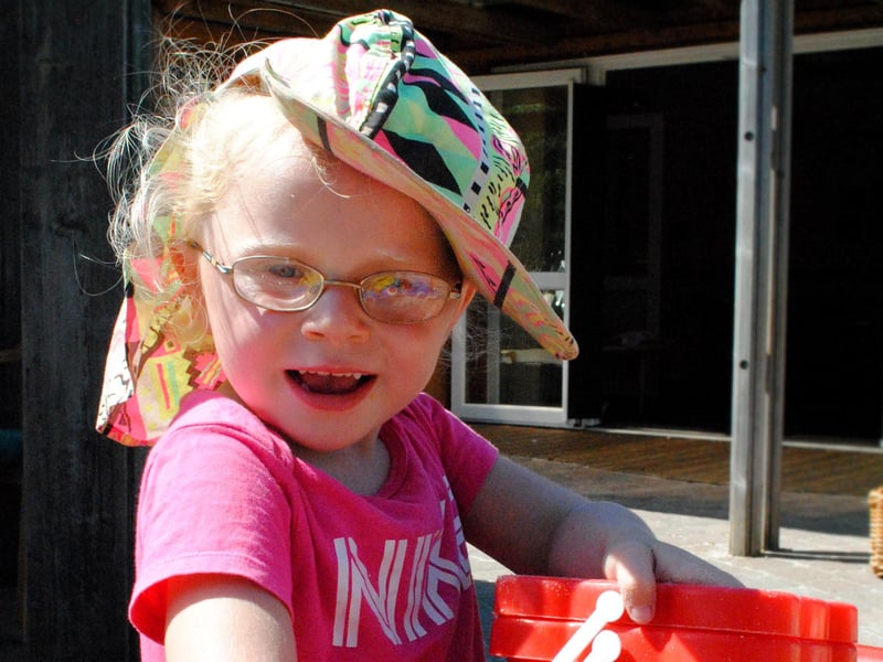 Alyssa Carling aged 3 enjoying the Teddy Bear's Picnic Day at Pennywell Early Years Centre.
It was held in 2013 to celebrate the school being given a Healthy Eating Award for Early Years.