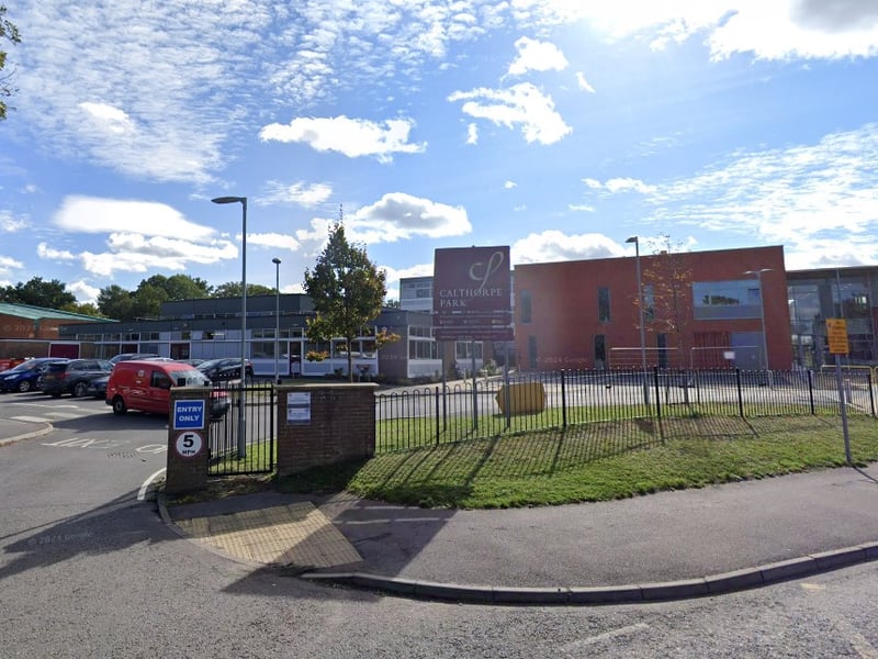 Calthorpe Park School, Fleet, has been awarded a score of 32/40 on The Telegraph's GCSE league table, making it a very good school for GCSE results. 