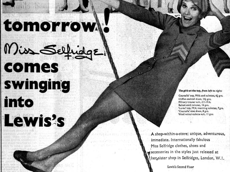Miss Selfridge came swinging into Lewis's in September 1967. 