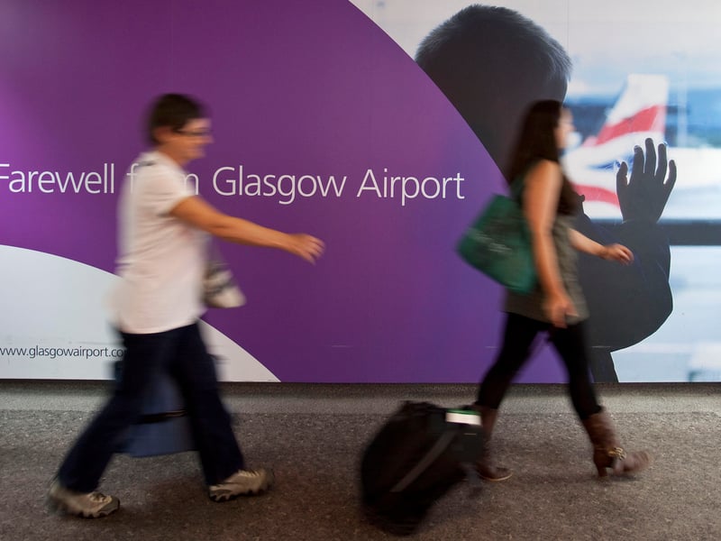 Glasgow Airport - the highest ranking Scottish airport on the list - received a percentage of 62.9 per cent. It is the second busiest airport in the country, with the first being Edinburgh Airport.