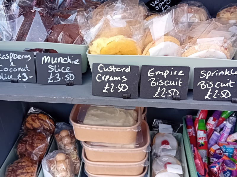 This Fife coffee shop has its own cake shed, stocked with cakes, loafs, cookies, traybakes and biscuits.