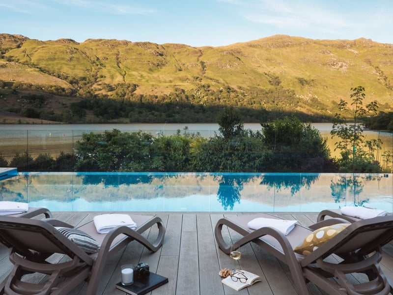 How's that for a view? The pool boasts stunning vistas onto Loch Lomond.