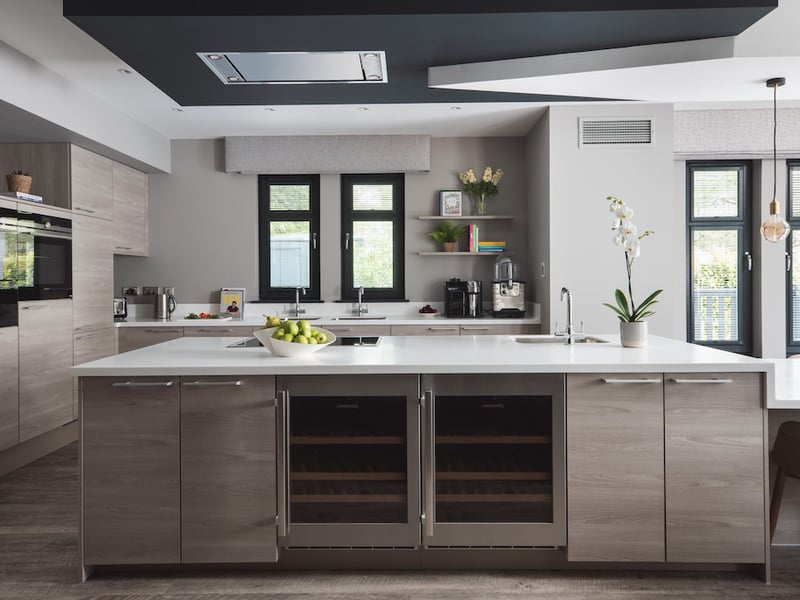 The kitchen in the main part of the luxury property