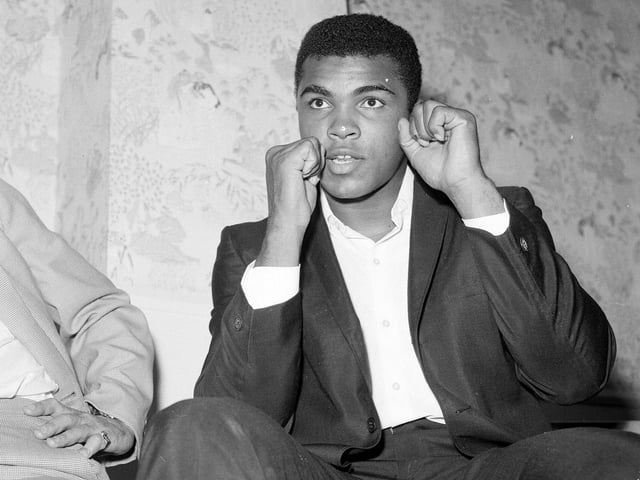 Boxer Muhammad Ali (formerly Cassius Clay) in Glasgow in 1965