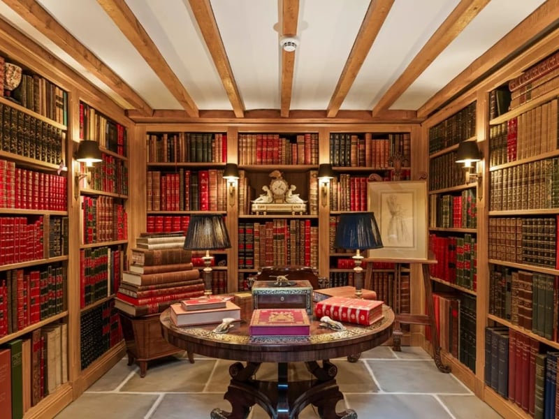 Also boasting a library room, this home is full of character. 