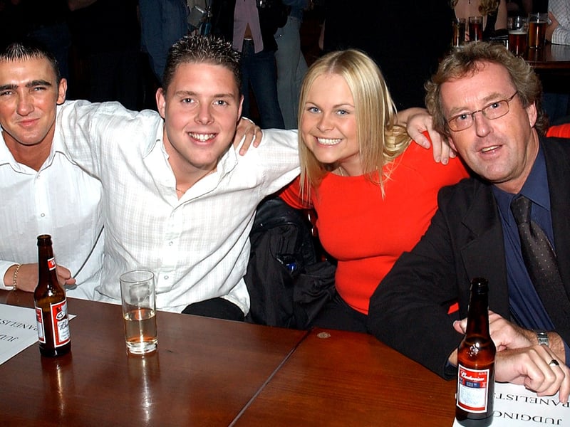 Judges in the Star Search Karaoke Contest (Blackpool final) at Yates', Talbot Square, Blackpool. From left, Town Centre DJ Lee Hirst, Radio Wave's Chris Bovaird and Hayley Kay, Gazette Entertainments Editor Robin Duke.