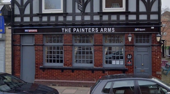 The Painters Arms has screens for the football.