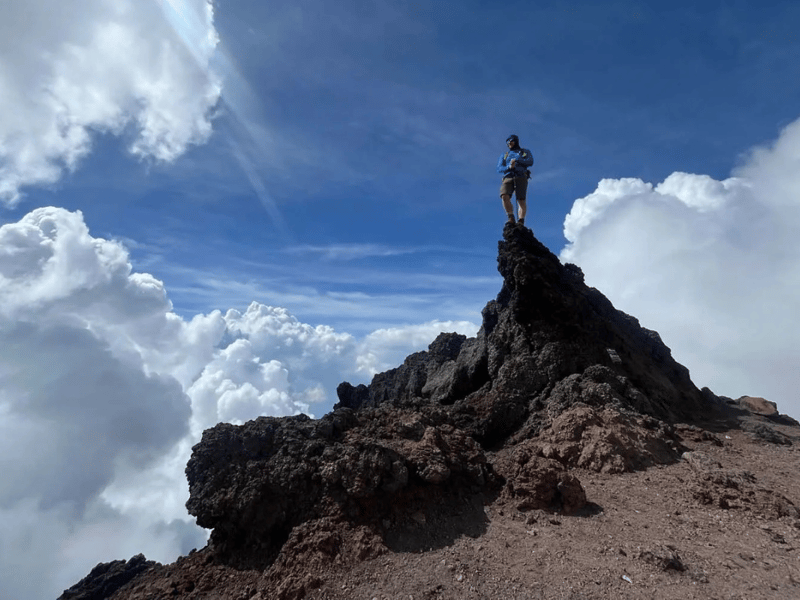 Many HMS Prince of Wales took on the gruelling challenge of climbing Mount Fuji while ashore.
