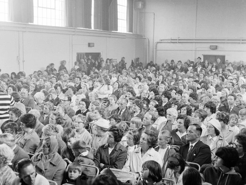 The Miss Dunbar Beauty Contest final in the Victoria Ballroom, Dunbar. May Handley from Cumnock was the winner.