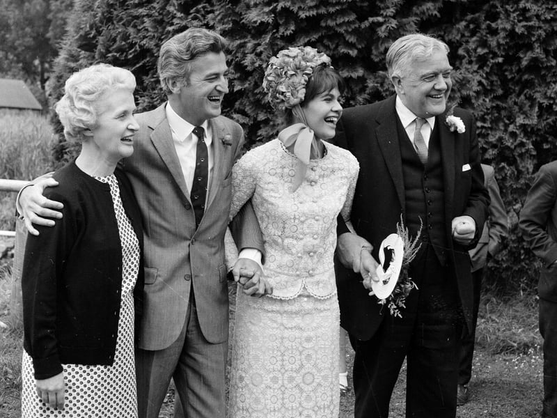 The wedding of Bill Simpson and Mary Miller was attended by fellow 'Dr Finlay' actors Barbara Mullen and Andrew Cruikshank  in 1965.