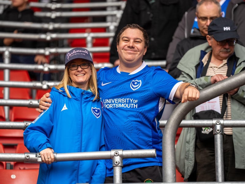 2,700 Pompey fans were in the away end at Southampton's St Mary's Stadium on Sunday
