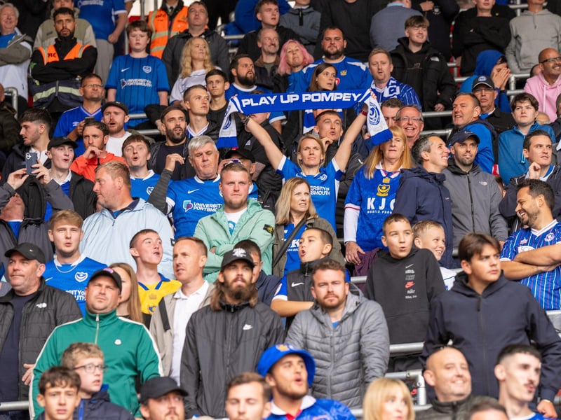 2,700 Pompey fans were packed into the away end at Southampton for the south-coast derby